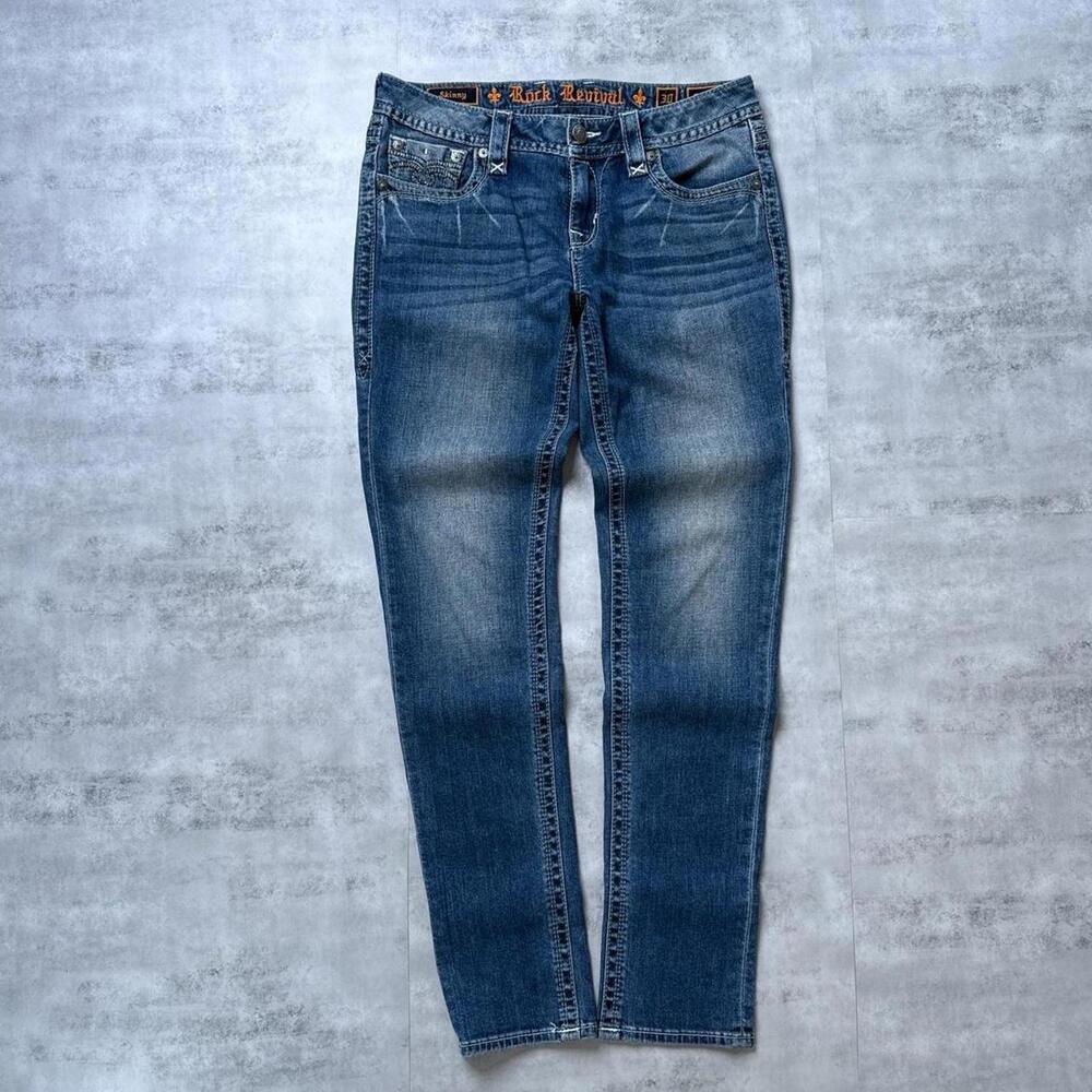 Y2K Rock Revival Jessica Skinny Women’s Denim Jeans - Picture 2 of 7